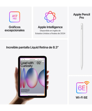 Apple iPad Mini (8.3", Chip A17 Pro, 128 GB) por $8,699.40 en El Palacio de Hierro