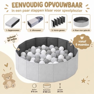 Icom ballenbak baby met 90 ballen (Ø 80 cm) voor €9,99 bij Timco