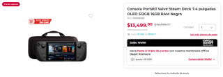 Valve Steam Deck OLED 512GB por $10,368 | Office Depot (PayPal)