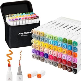 AnyMark Rotuladores Alcohol, 60 colores por 11,60€ en Amazon