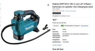 Makita DMP181Z Accu Luchtpomp 18V Basic Body voor €77,51 dmv code bij Amazon