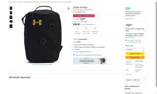 Mochila Under Armour por $389 | Oferta Amazon