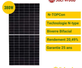 Kit solaire 2 panneaux JOLYWOOD 380W + 1 micro-onduleur SOSSEN à 229€
