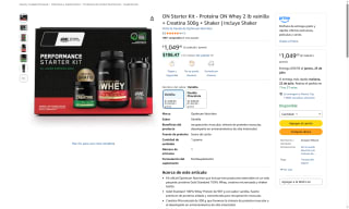 ON Starter Kit Gold Standard por $1049 | Oferta Amazon