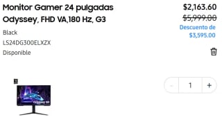 Monitor Gamer Curvo Samsung 24" FHD por $2,163 | Santander