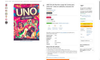 UNO Día de Muertos Edición Especial por $89 | Oferta Amazon