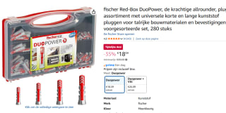 Fischer Red-Box DuoPower pluggen voor €18,59 bij Amazon
