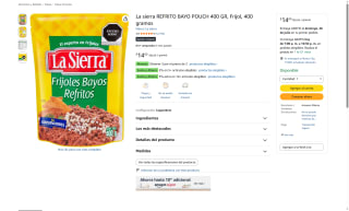 Frijoles Refritos La Sierra Refrito Bayo 400g por $9 | Amazon