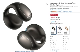 Soundcore C40i Zwart voor €42,48 bij Amazon