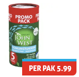 John West tonijnstukken in water (725 g) voor €5,99 bij Hoogvliet