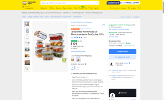 Contenedores Herméticos Raganet por $198 | Oferta Mercado Libre