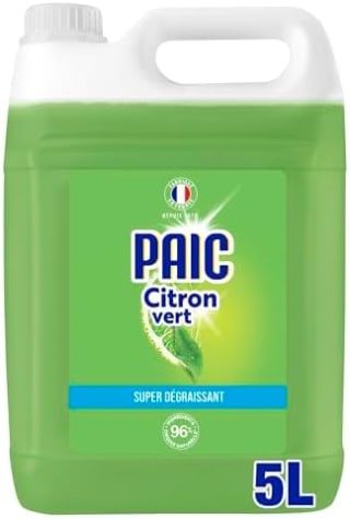 Paic Liquide Vaisselle Éclat Citron Vert (bidon 5 L) pour 10,10€ chez Amazon