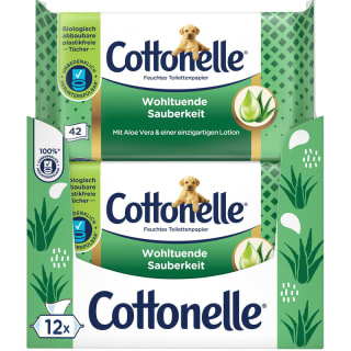 Pack 12 x 42 Toallitas de Cottonelle Papel higiénico húmedo por 9.99€