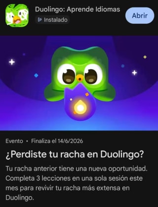 Recupera Racha Duolingo con 3 Lecciones