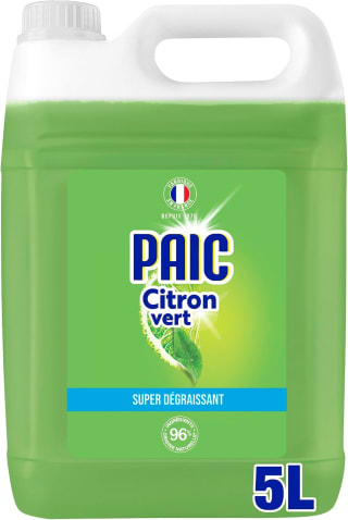 Paic Liquide Vaisselle Éclat Citron Vert (bidon 5 L) pour 10,10€ chez Amazon