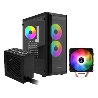 Pack COOLPC Black Nebula ARGB + Gamdias Boreas E1-410 + Gamdias Helios E1-600 Pro 80