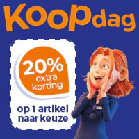 20% extra korting op 1 product naar keuze bij Trekpleister