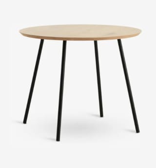 Mesa auxiliar NYBO Ø55 color roble cálido/negro por 10€