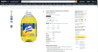 Lysol Limpiador Desinfectante Multiusos Citrus 5L por $81 | Descuento Amazon