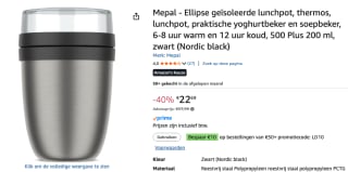 Mepal isoleer lunchpot Ellipse - 500 + 200 ml voor €22,69 bij Amazon