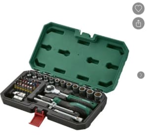 PARKSIDE® Dopsleutelset met zwenkkopratel voor €7,99 bij de Lidl