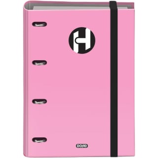 Archivador DOHE 4 Anillas A4 con Recambio de 100 Hojas y Cierre de Goma por 3.99€