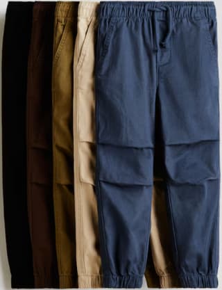 Lot de 5 pantalons enfants jogger en twill à 20,99€