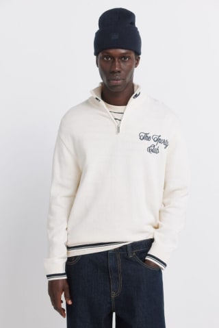 Jersey básico Springfield con cremallera por 11,69€