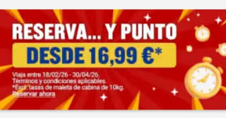 Vuelos desde 16.99€ ida/vuelta con Ryanair.