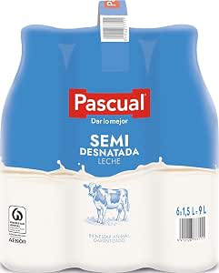 Pascual Leche Semidesnatada Bienestar Animal 6 x 1,5L por 4.84€
