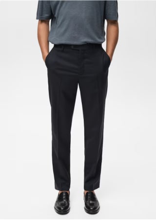 le pantalon laine froide slim-fit