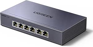 UGREEN POE 6 Port Gigabit Network Switch, 4 PoE+ Ports & 2 Gigabit Ports Ethernet