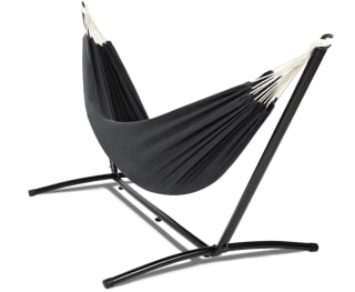 Hamaca IDMarket con soporte de metal y lona Gris Antracita por 39€