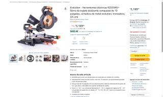 Sierra de inglete Evolution R255SMS+ por $5,189 | Oferta Amazon