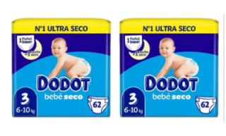 124 pañales Dodot Pañal Bebé Seco Talla 3 por 30,53€