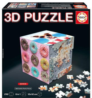 3D Puzzle Cube Aesthetic. El Reto puzzlero en Forma de Cubo con 216 Piezas por 7.50€