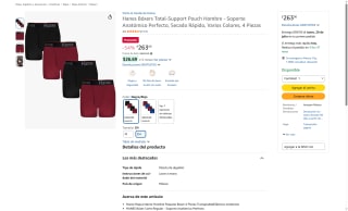 Bóxers Hanes Total-Support 4 piezas por $263 | Oferta Amazon