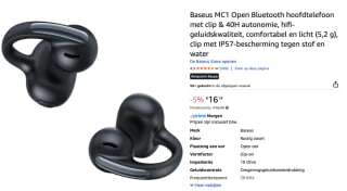 Baseus Bowie MC1 OL Open-Ear TWS Earbuds voor €16,14 bij Amazon