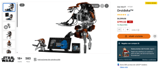 LEGO Star Wars 75381 Droideka por $800