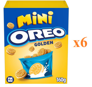 6 Paquetes de OREO Galletas Golden Mini rellenas de crema de vainilla 160 g. a 5.74€