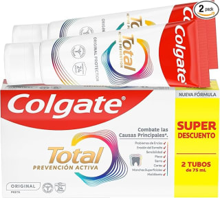 Colgate Total Prevención Activa pasta de dientes 2x75ml por 3.70€