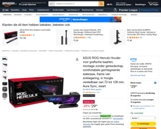 ASUS ROG Herculx houder voor grafische kaarten voor €29,90 bij Amazon