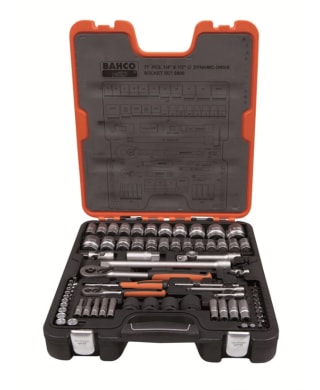 Bahco dopsleutelset 1/4 "+1/2", 77-delig,voor €79,95 bij Ibood
