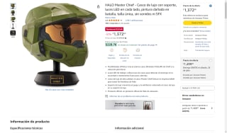 HALO Master Chief Casco de lujo con luces LED por $1372 | Oferta Amazon