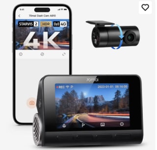 70Mai Dash Cam 4K A810 + RC12 Achteruitkijkcamera voor €139,99 bij Joybuy