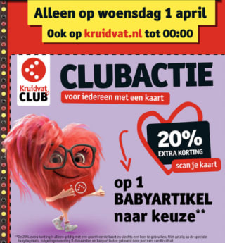 Baby Dagdeals met 20% korting op babyartikel naar keuze