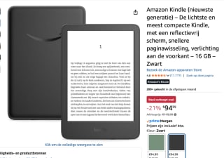 Amazon Kindle (nieuwste generatie) voor €94,99 bij Amazon