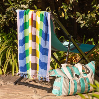 Bolso de tela para playa de algodón 50x35x15 cm $6.590 solo en Casa Ideas, Chile.