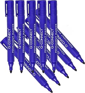 10 rotuladores Q-Connect KF26046, Marcador Permanente, Azul por 2.67€
