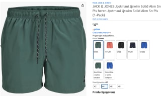 Jack & Jones Maui Solid Zwemshort Heren voor €4,99 bij Amazon